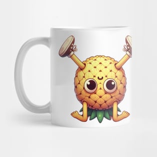 Pineapple upside down doing headstand Mug